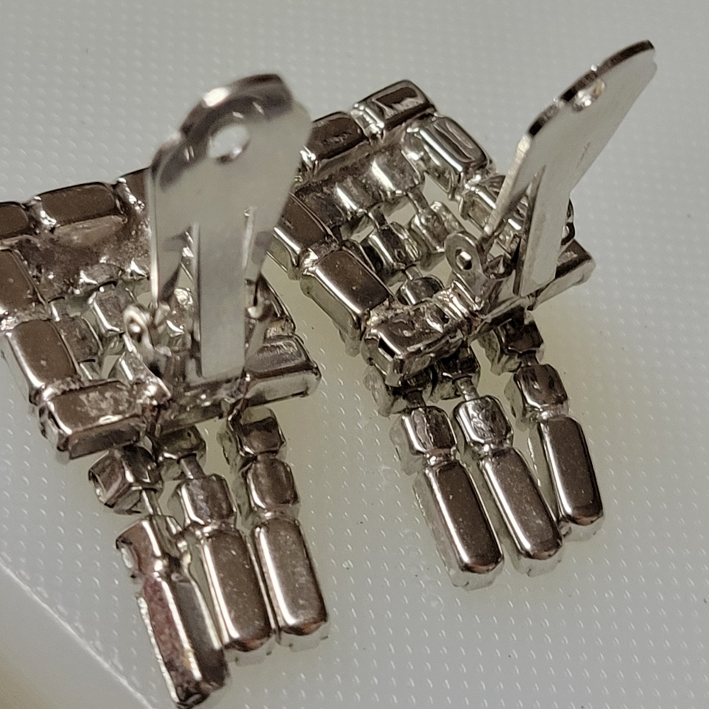 Austian Crystal Clip On Earings, Vintage New High Quality - Picture 4 of 5